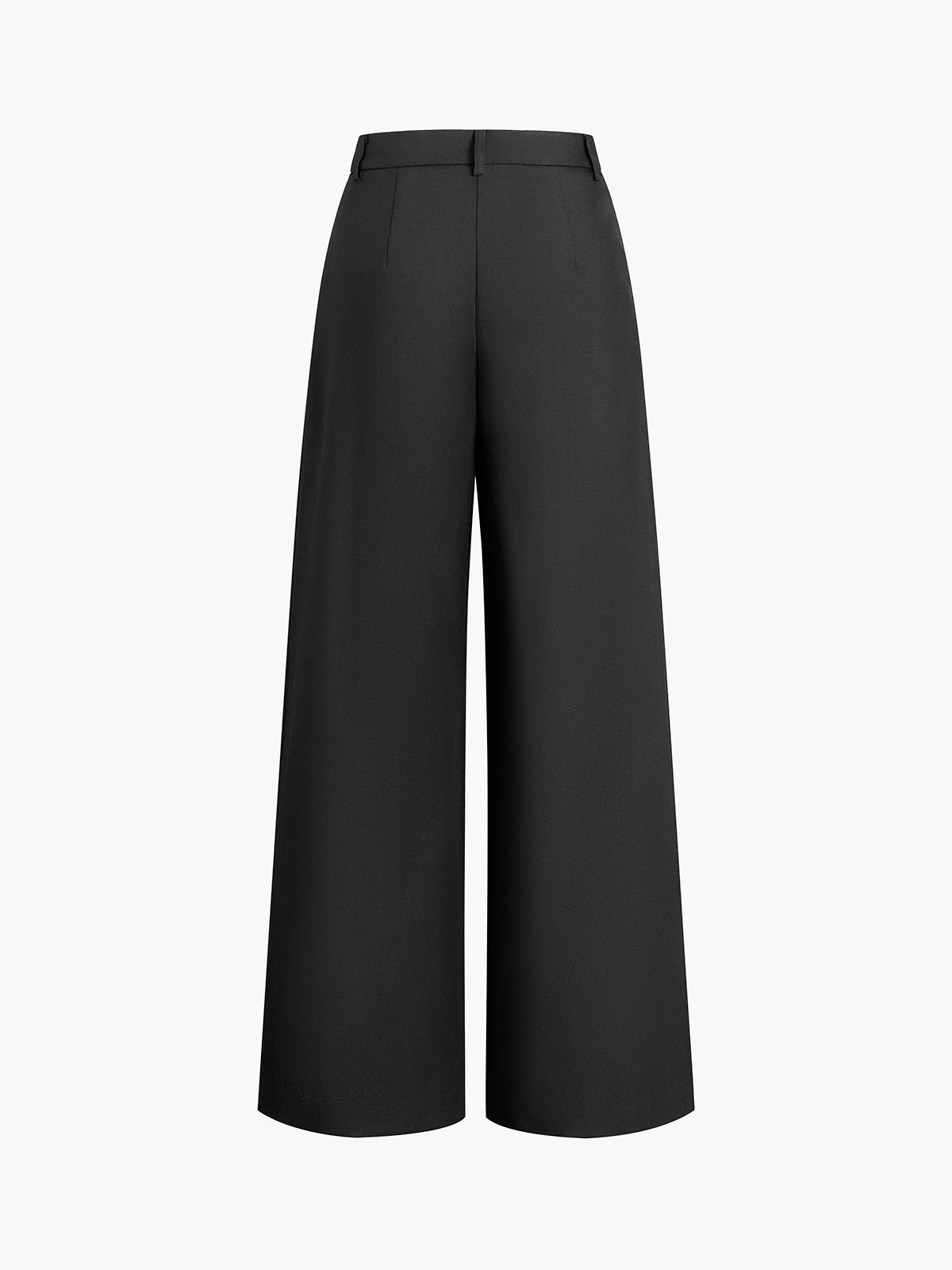 Elysian | Wide Leg Solid Pants Without Belt