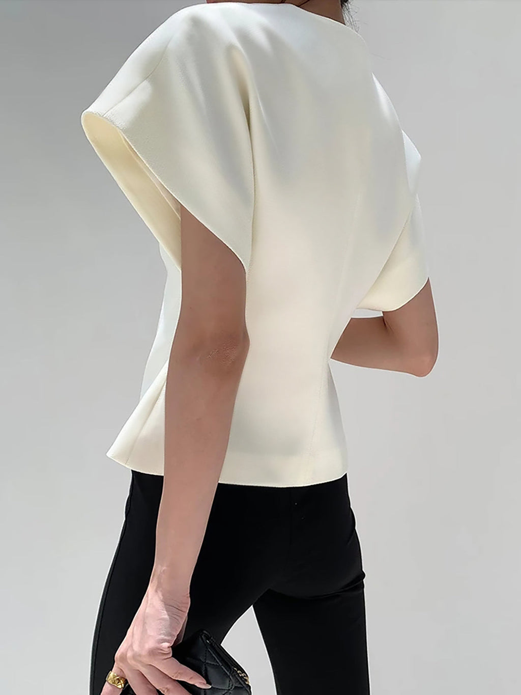 Althea | V‑Neck Button‑Down Blouse