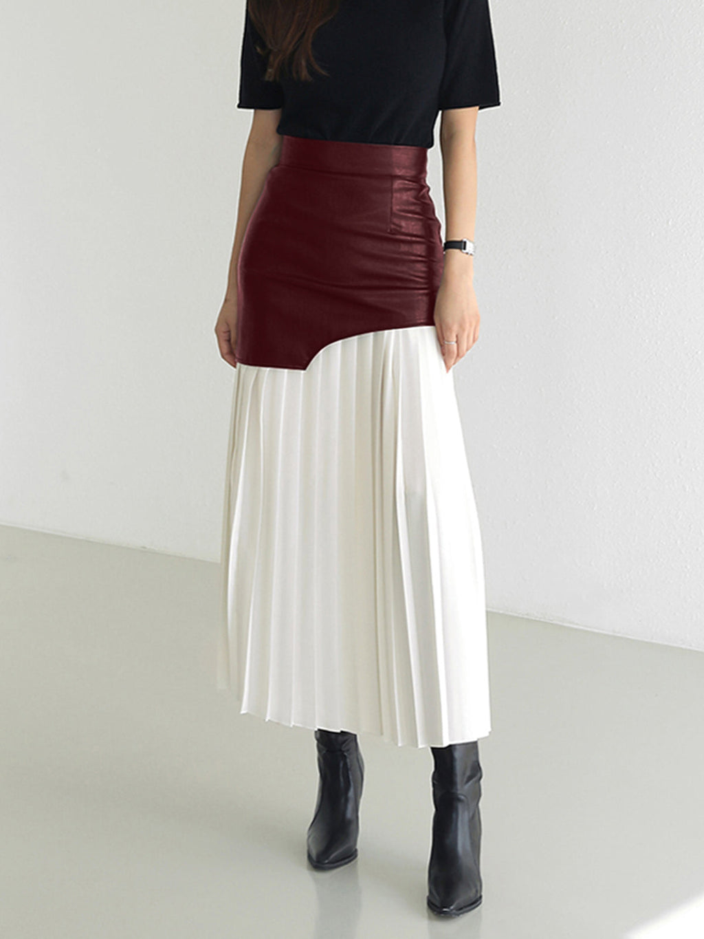 Esme | Asymmetric Pleated Maxi Skirt