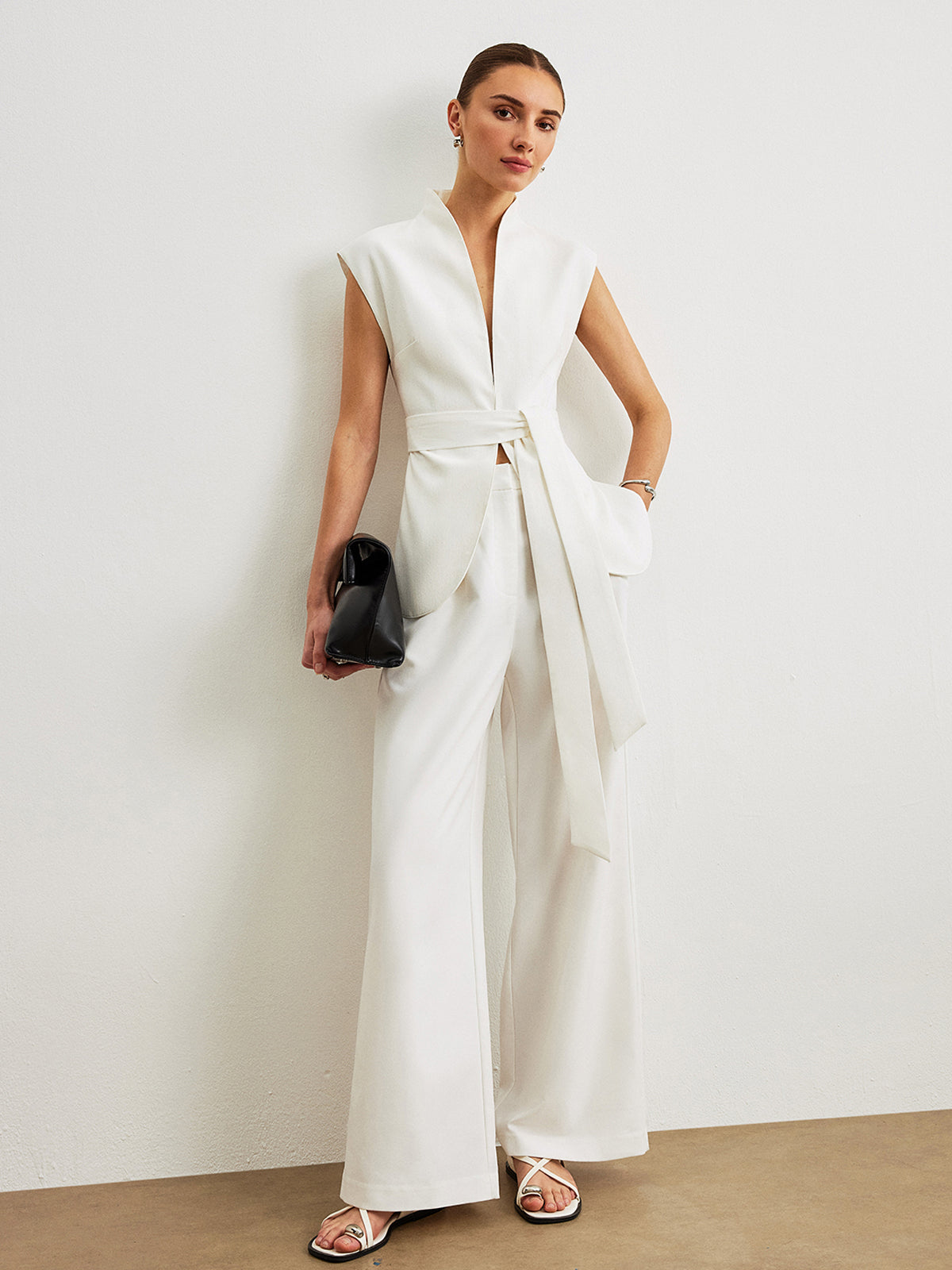 Thara | Belted Peplum Top