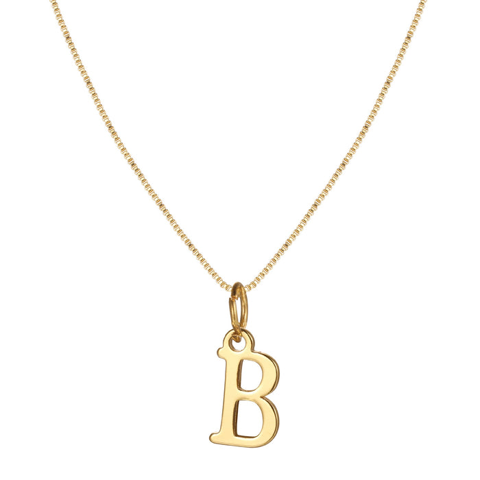Charlene 14k Minimal Serif Initial Necklace