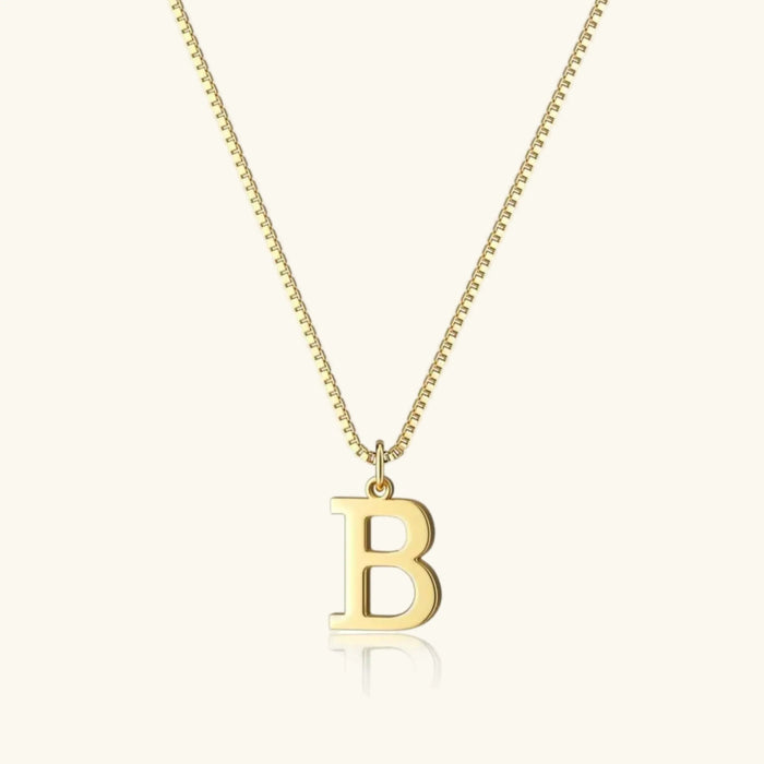 Gold Letter Initial Necklace