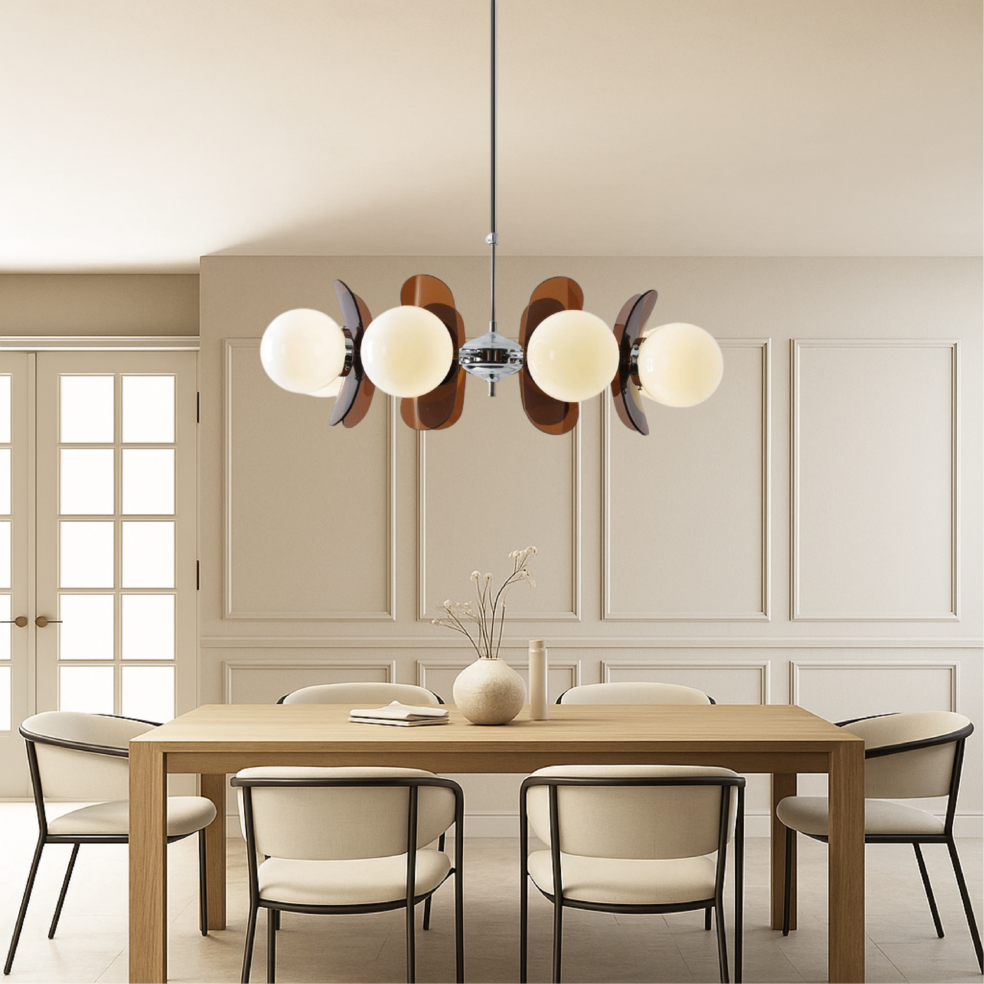 Vintage Bauhaus Style Chandelier for Home Interiors