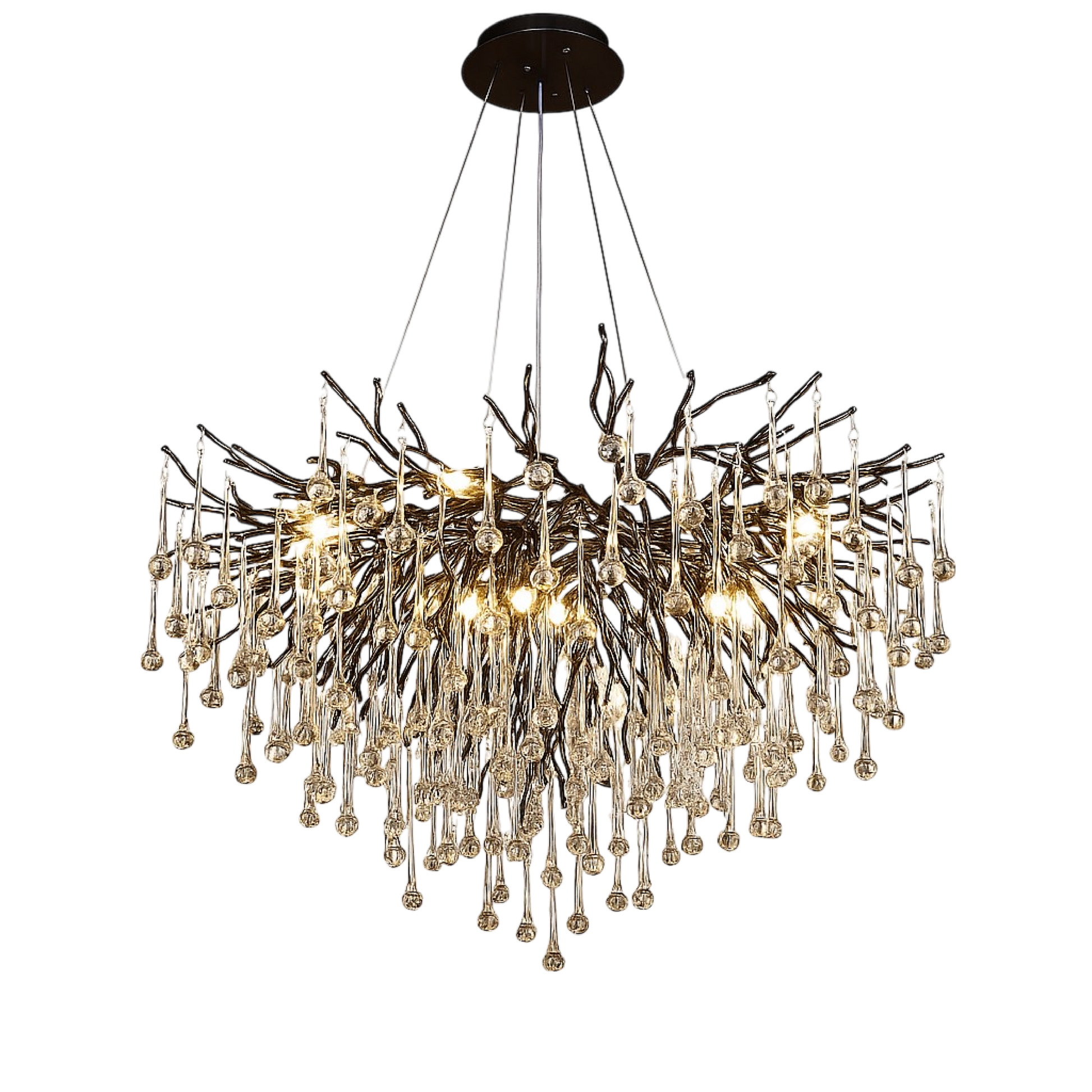 Black Raindrop Chandelier for Modern Elegance