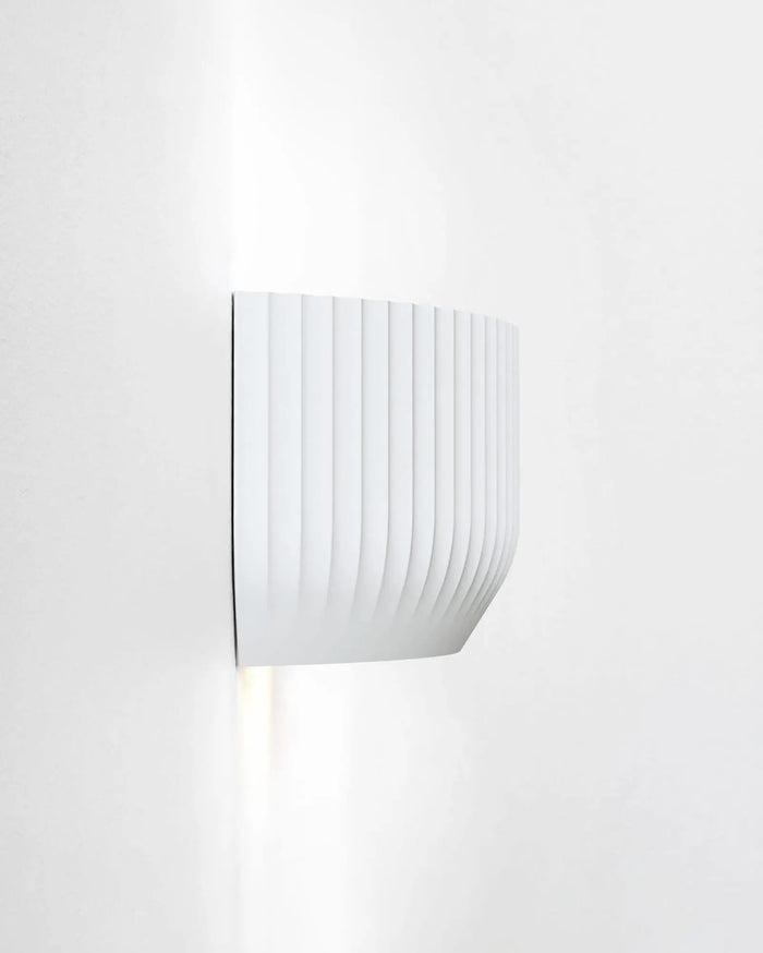 Pleated Plaster Wall Light