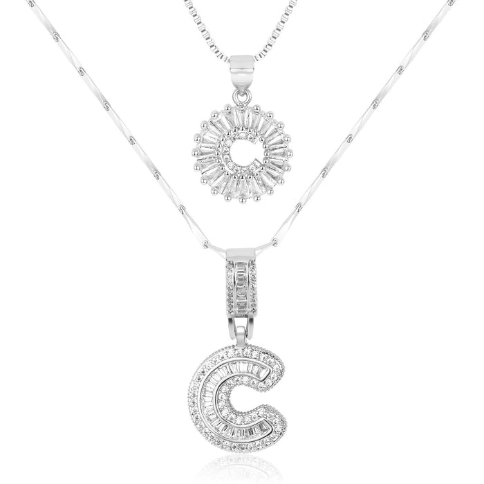 Olivia 14k Diamond Letter Initial Necklaces