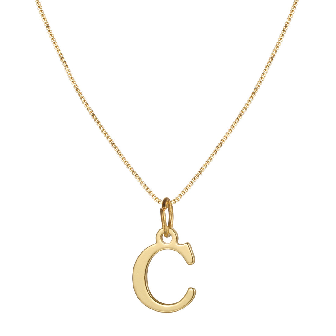 Charlene 14k Minimal Serif Initial Necklace