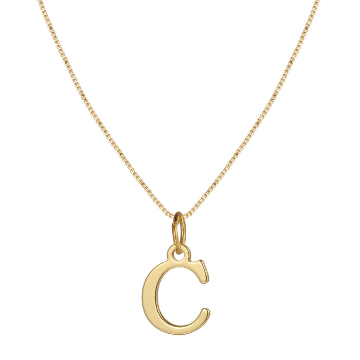 Charlene 14k Minimal Serif Initial Necklace