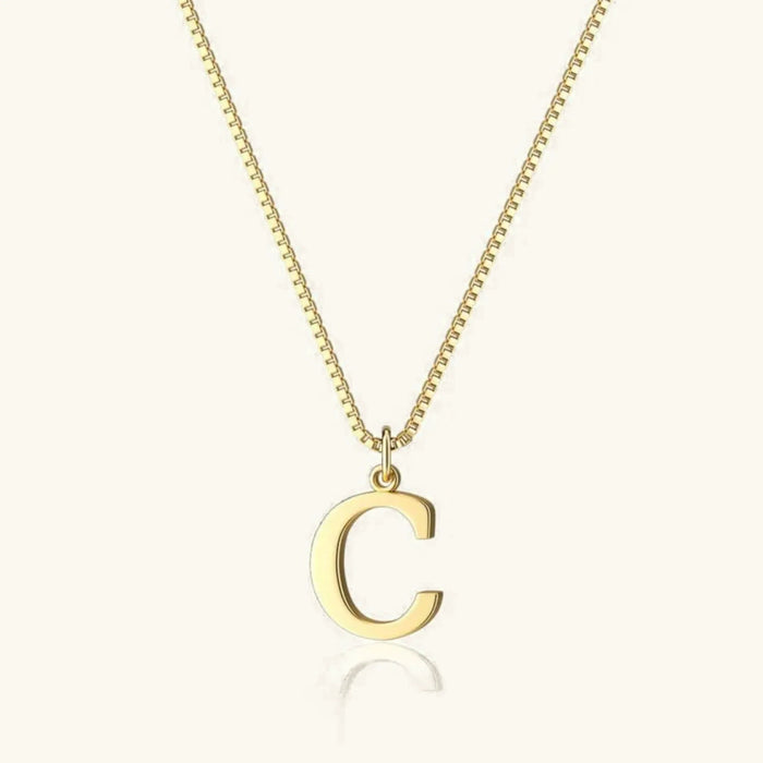 Gold Letter Initial Necklace