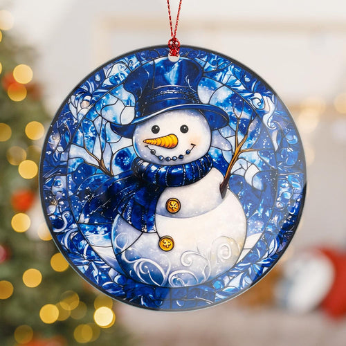 Acrylic Hanging Snowman Art Christmas Ornaments Holiday Tree Decoration