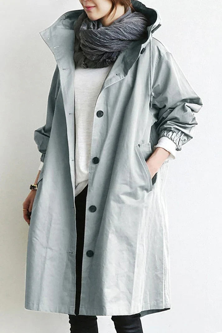 Oversized Trench Coat in Chic Style – Relaxed Fit