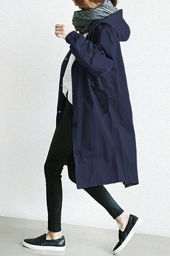 Oversized Trench Coat in Chic Style – Relaxed Fit