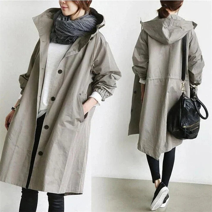 Oversized Trench Coat in Chic Style – Relaxed Fit