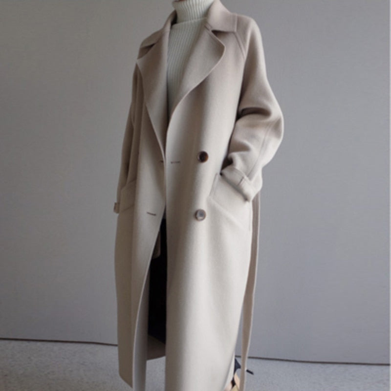 Longline Coat for Cold Weather Seasons in Elegant Style