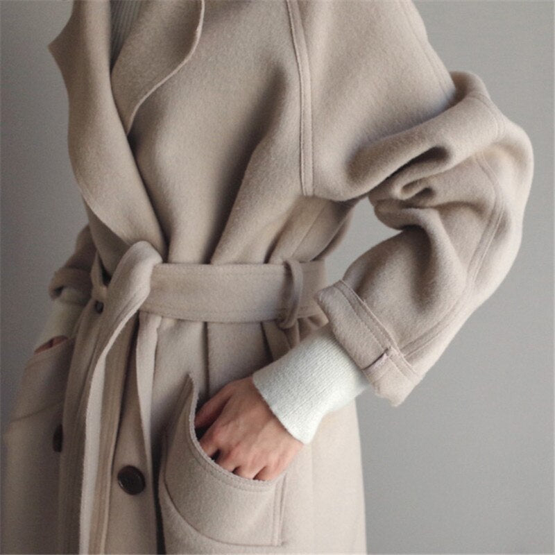 Longline Coat for Cold Weather Seasons in Elegant Style
