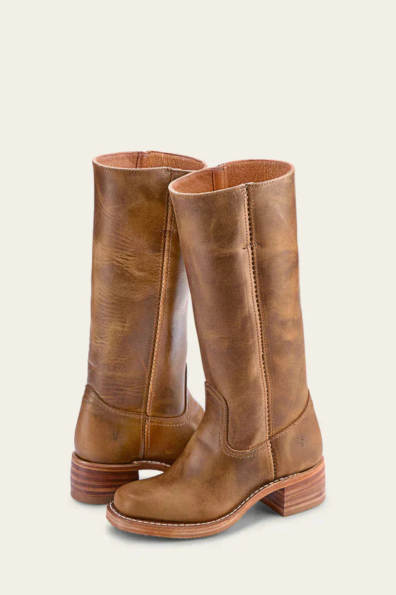 Knee High Black Leather Boots for Women with Block Heel – Timeless and Durable Design-Boots-Urban Devyne-Brown-36-Urban Devyne