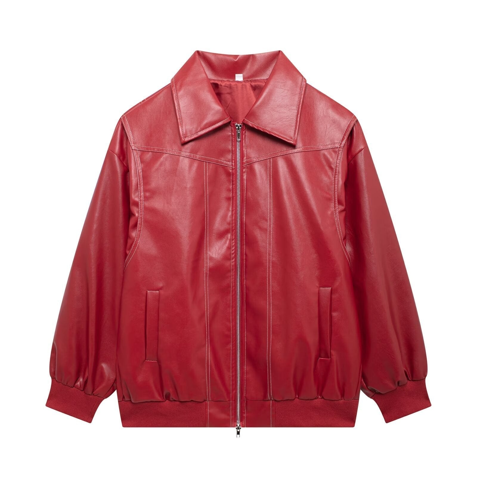 Oversized Leather Winter Jacket