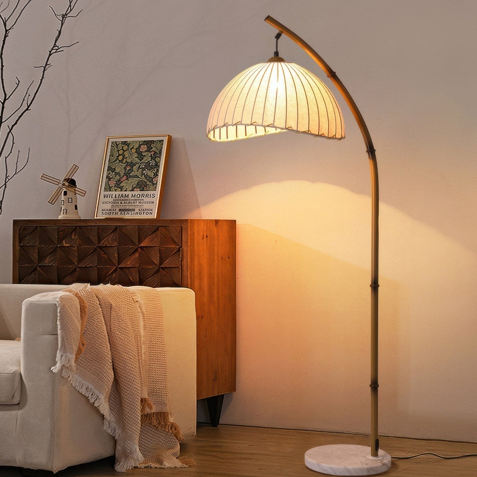 Retro Cultural Bamboo Floor Lamp