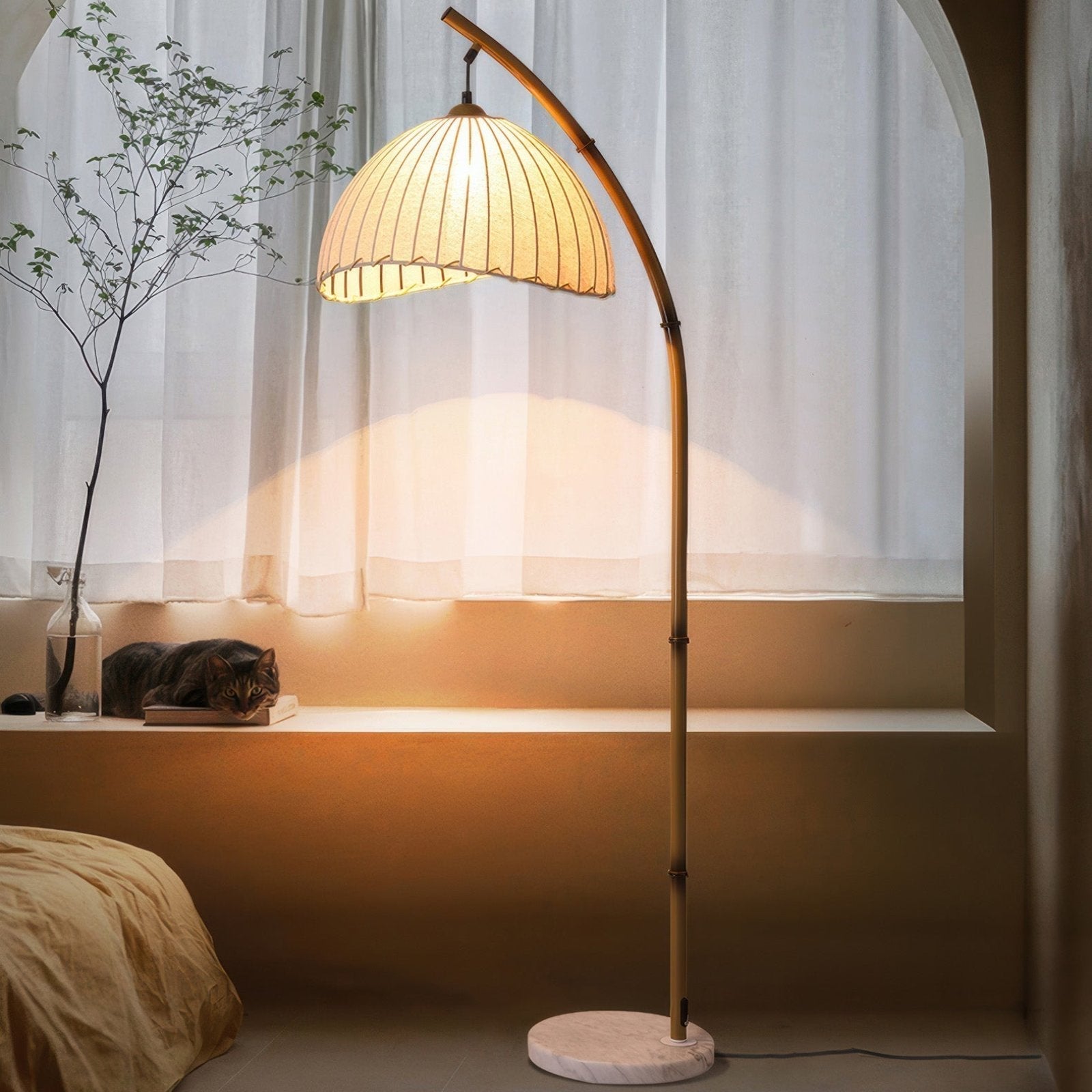Retro Cultural Bamboo Floor Lamp
