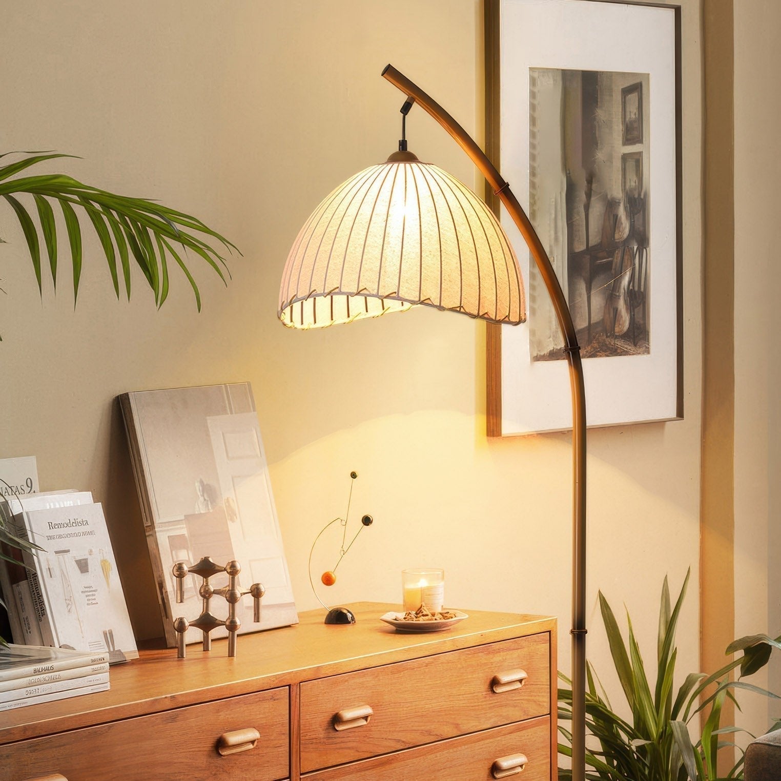 Retro Cultural Bamboo Floor Lamp