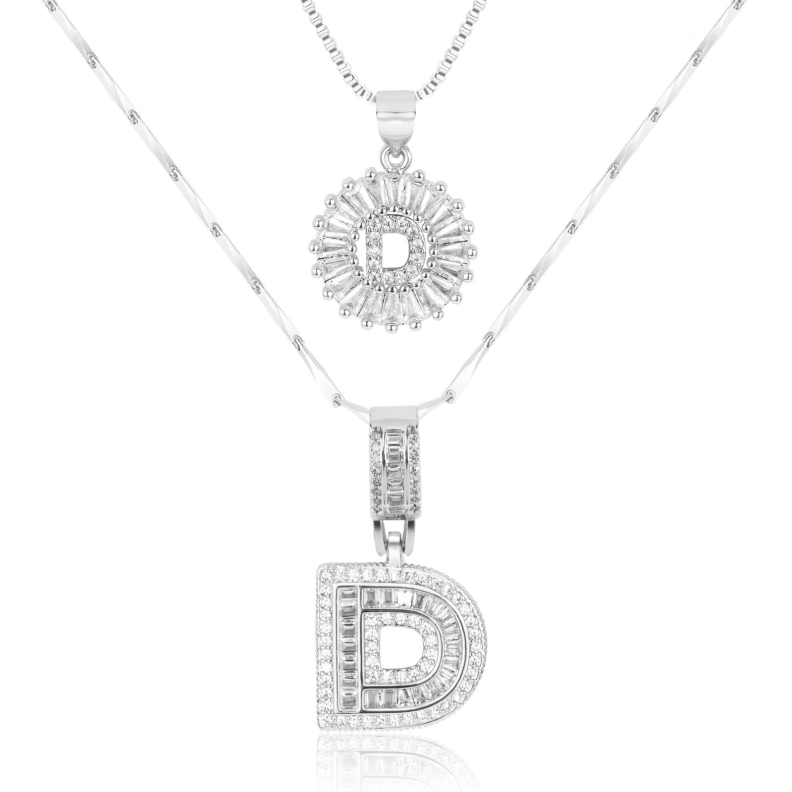Olivia 14k Diamond Letter Initial Necklaces