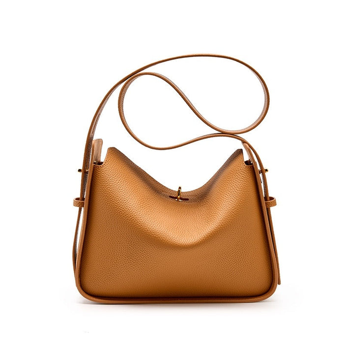 Fable | Cowhide Leather Bag with Shoulder and Crossbody Strap-Shoulder Bag / Crossbody Bag-Urban Devyne-Camel-Urban Devyne