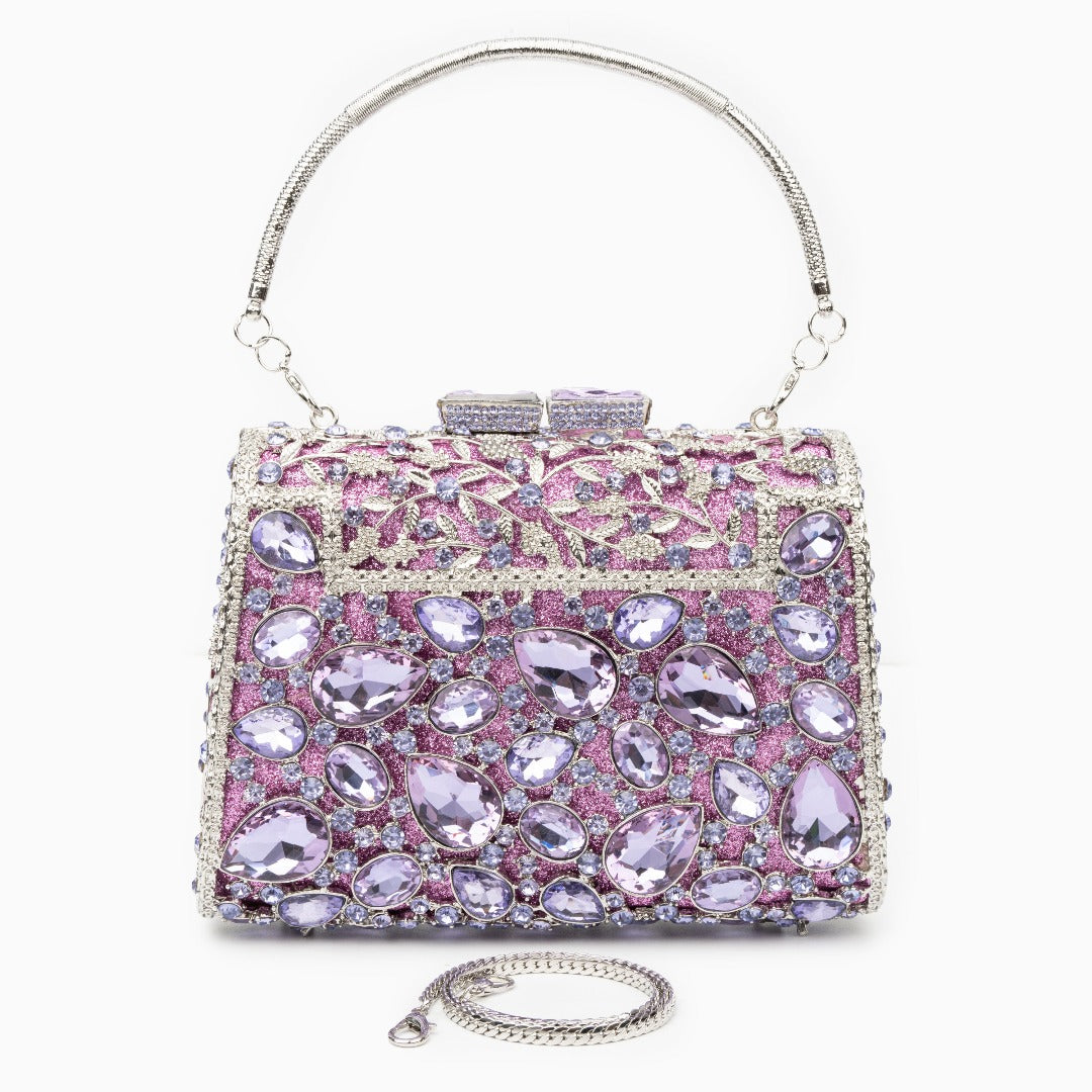 Alvara | Clutch Bag with Crystal Embellishments-Clutches-Urban Devyne-Urban Devyne