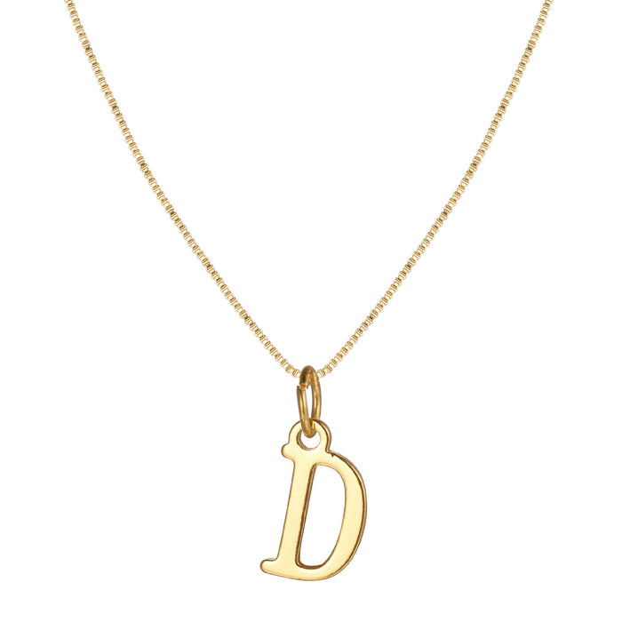 Charlene 14k Minimal Serif Initial Necklace