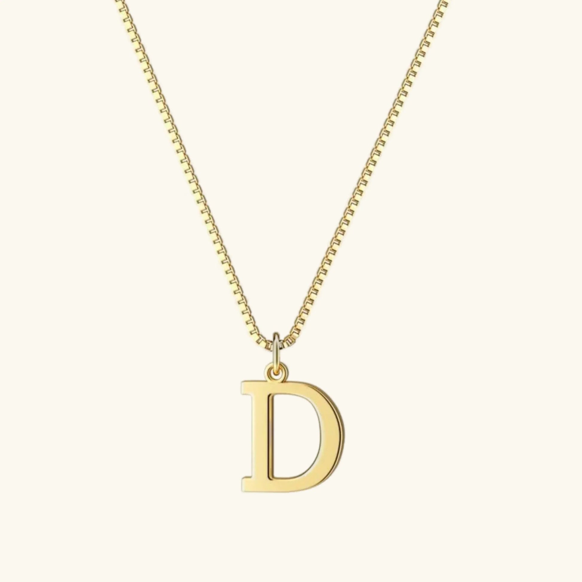 Gold Letter Initial Necklace