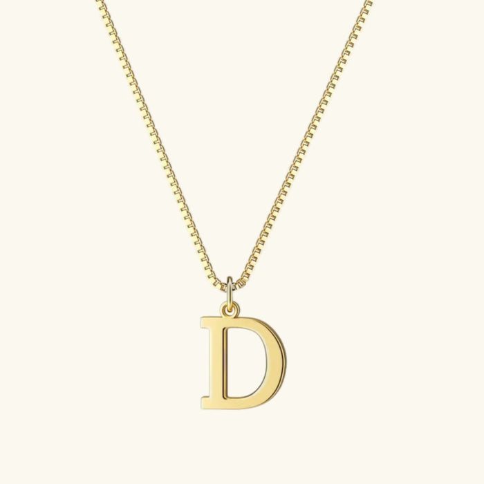 Gold Letter Initial Necklace