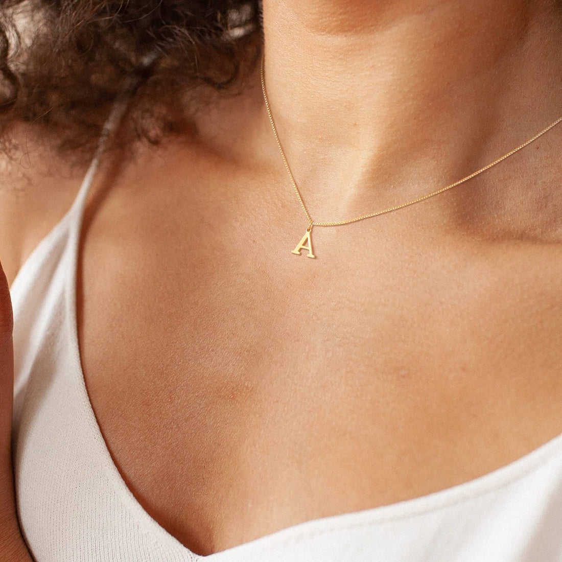 Charlene 14k Minimal Serif Initial Necklace