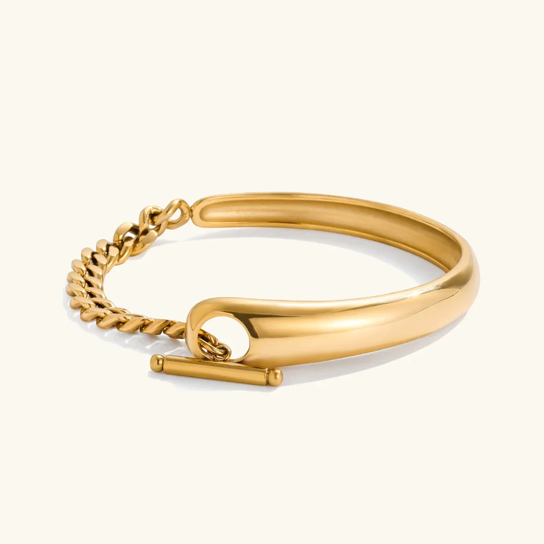 Chained Gold Bangle