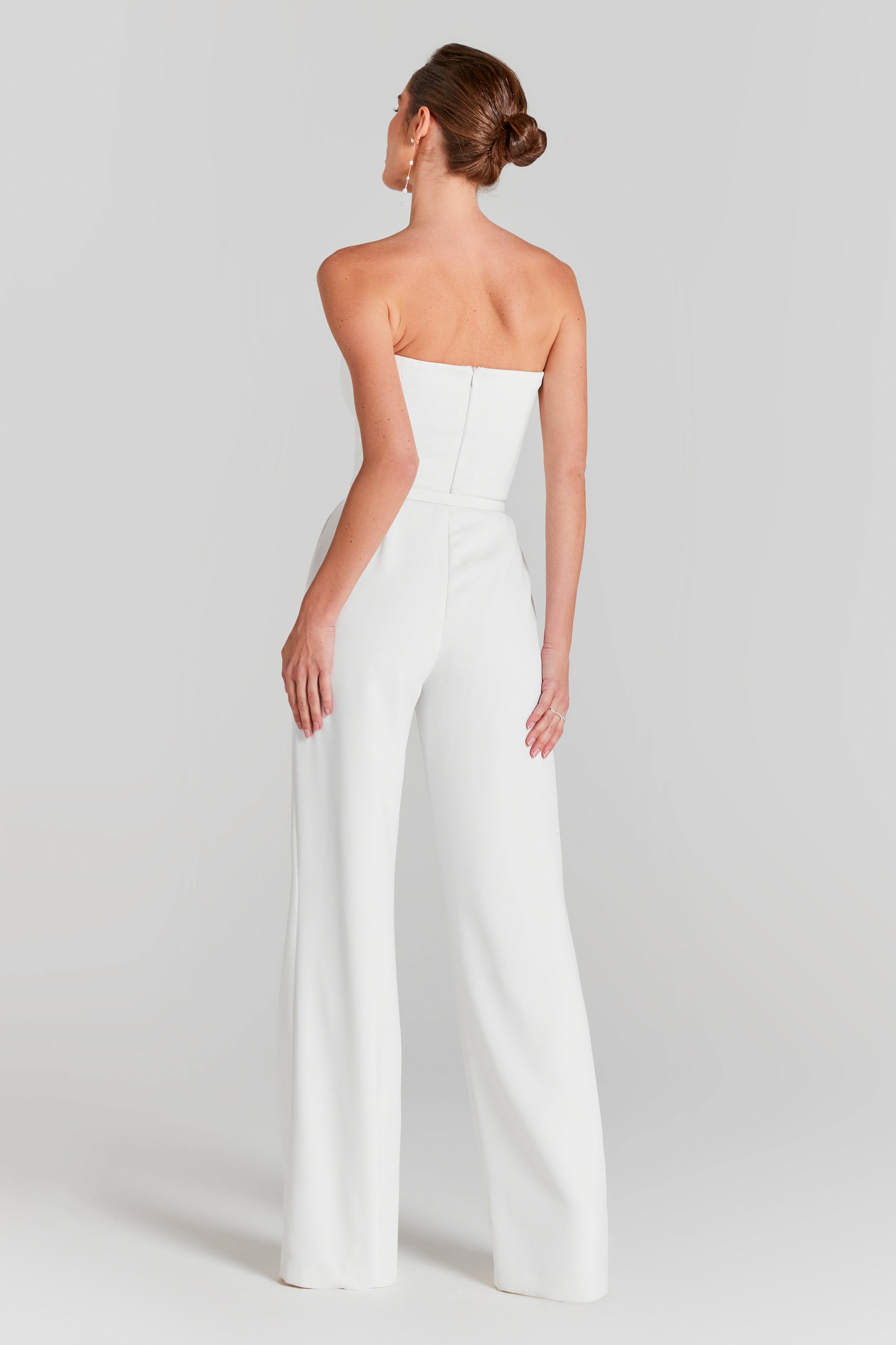 Aiven | Elegant Tailored Jumpsuit - White-Jumpsuits-Urban Devyne-Urban Devyne