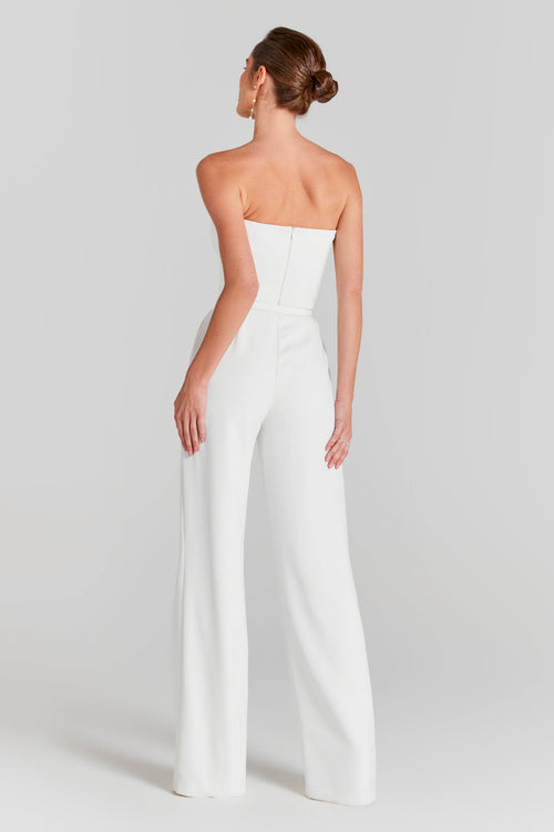 Aiven | Elegant Tailored Jumpsuit - White