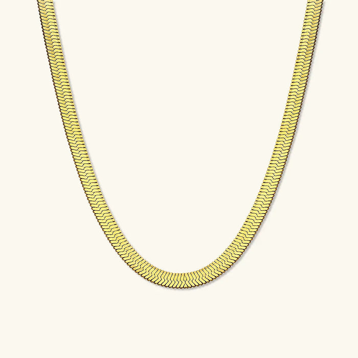 Gold Herringbone Necklace