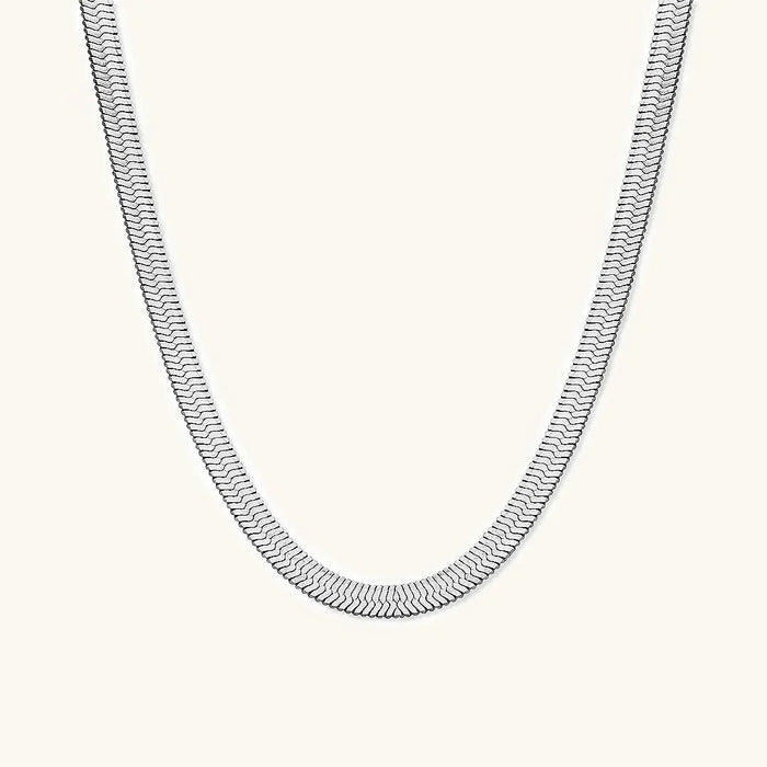 Gold Herringbone Necklace