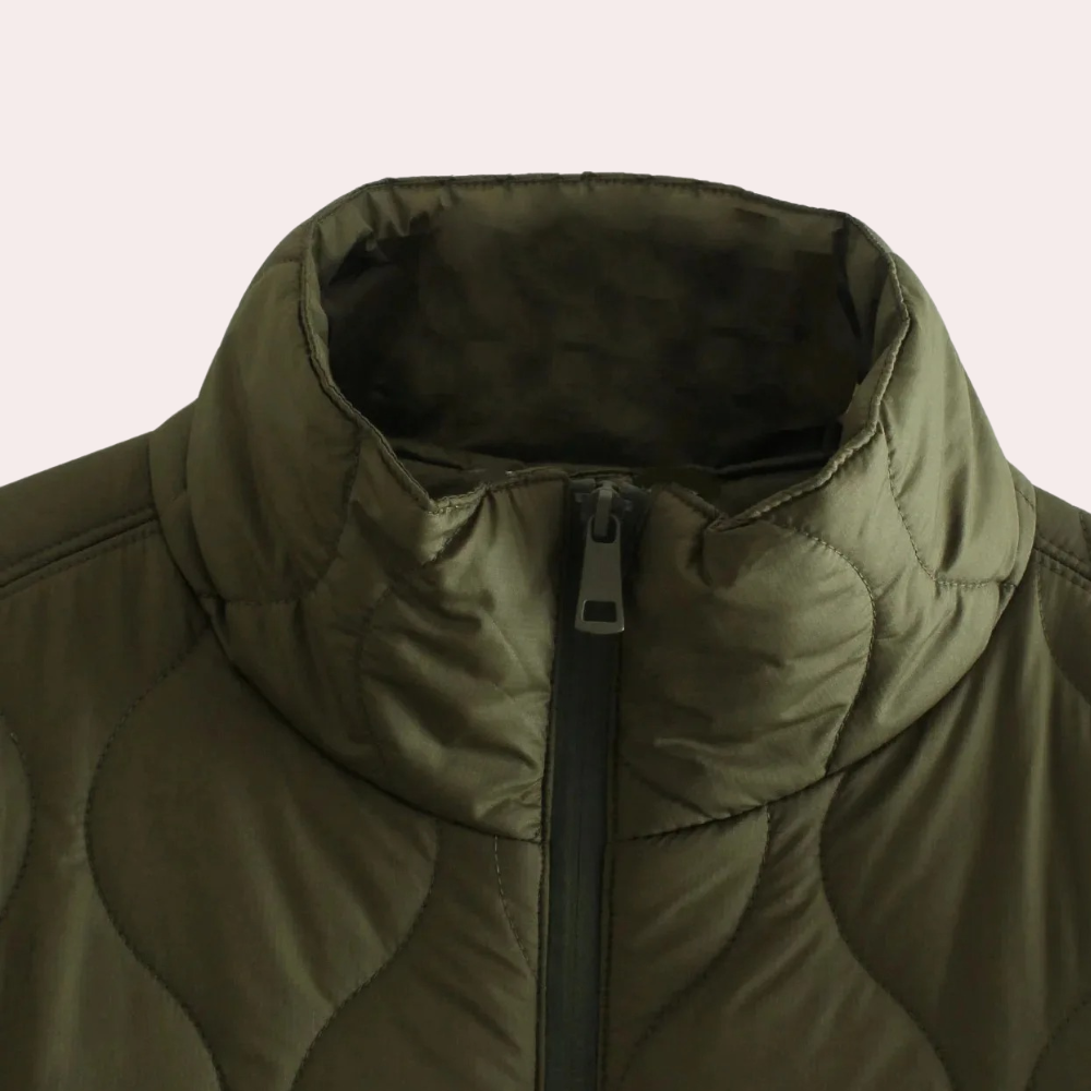 Lightweight Quilted Short-Sleeve Winter Jacket