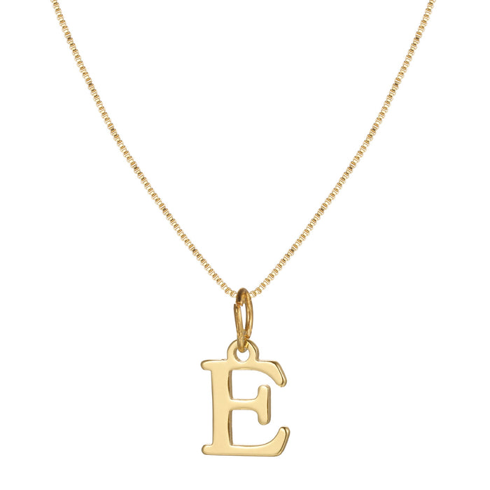 Charlene 14k Minimal Serif Initial Necklace