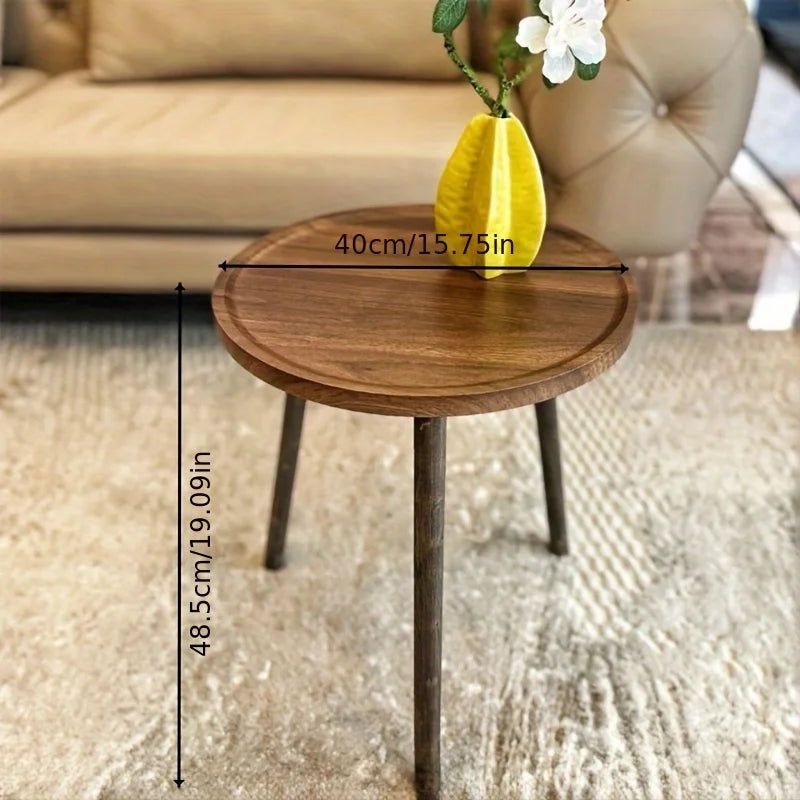Modern Round Wooden Side Table for Contemporary Living Spaces