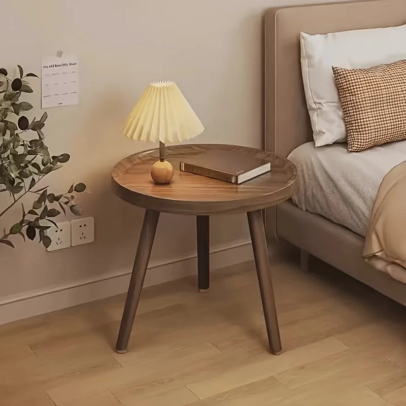 Modern Round Wooden Side Table for Contemporary Living Spaces
