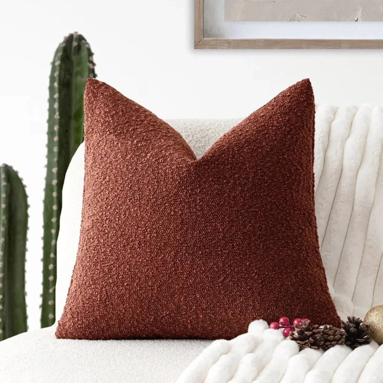 Premium Boucle Fabric Decorative Cushion Cover