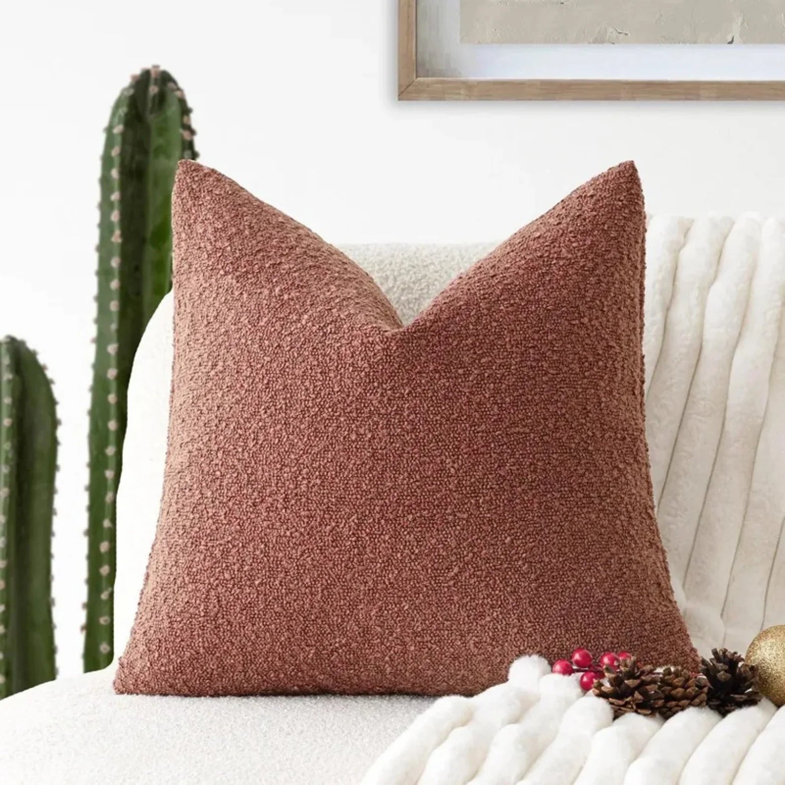 Premium Boucle Fabric Decorative Cushion Cover