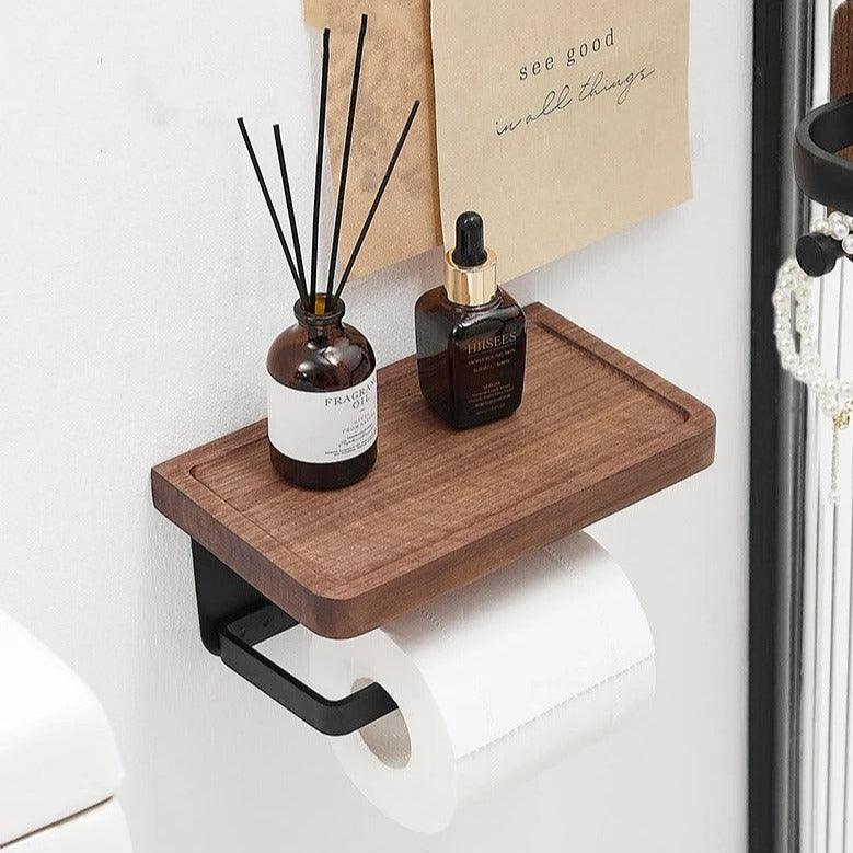 Modern Organic Walnut Wall-Mounted Holder