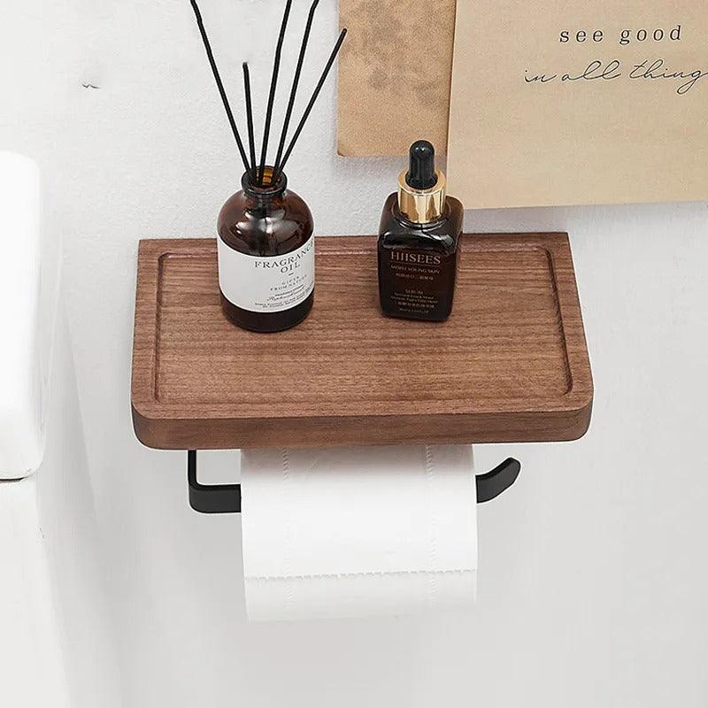 Modern Organic Walnut Wall-Mounted Holder
