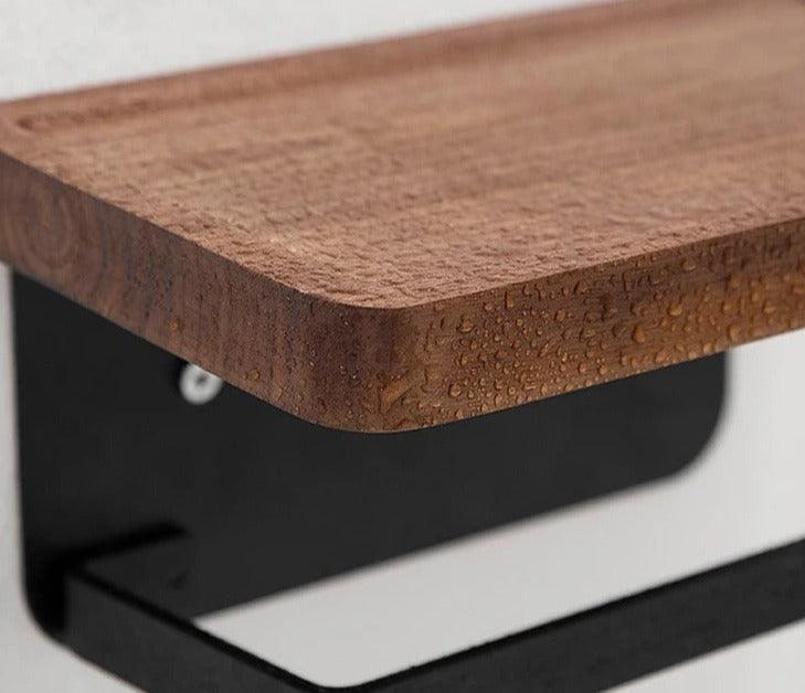 Modern Organic Walnut Wall-Mounted Holder