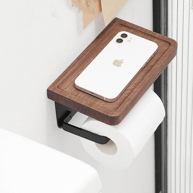 Modern Organic Walnut Wall-Mounted Holder