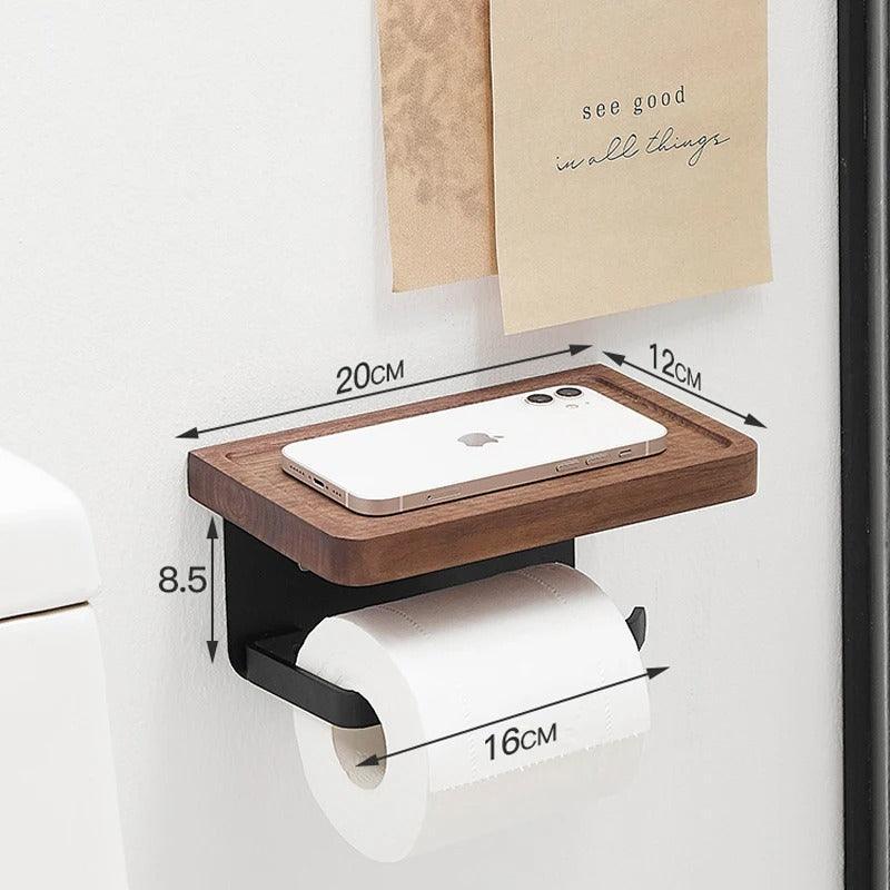 Modern Organic Walnut Wall-Mounted Holder