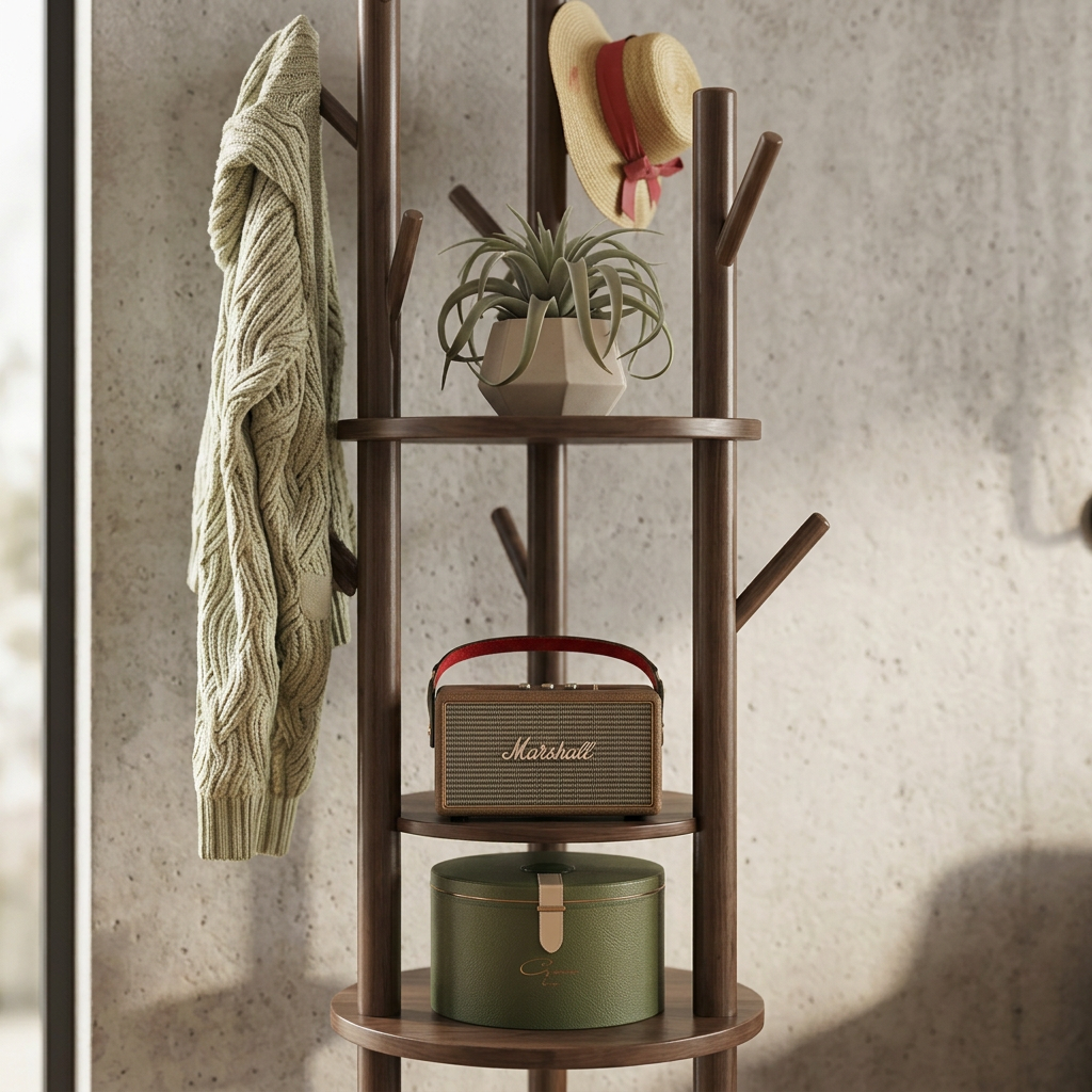 Stylish Modern Timber Coat Rack