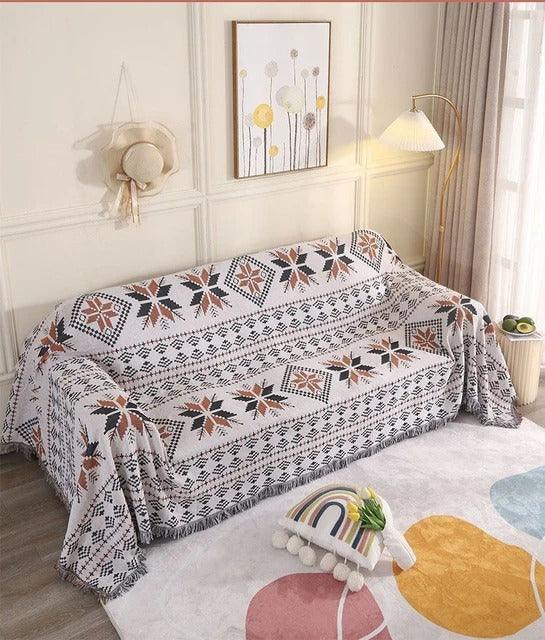 Cozy Polyester Cotton Vibrant Throw Blanket