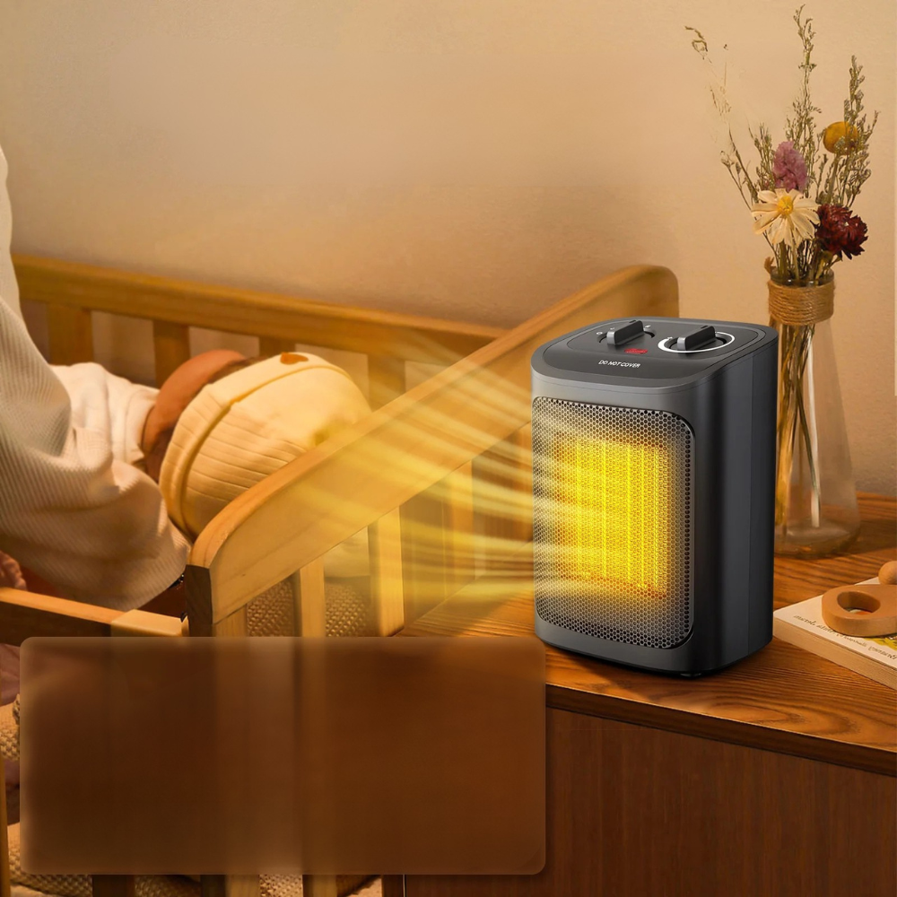 Portable Electric Space Heater 1500W Fast Heating Ceramic Indoor Heater